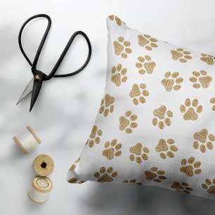 Doodle Paws, Hundepaws, orange Goldpaws Dekokissen