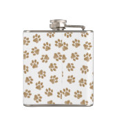 Doodle Paws, Hundepaws, orange Goldpaws Flachmann (Rückseite)