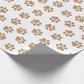 Doodle Paws, Hundepaws, orange Goldpaws Geschenkpapier (Ecke)