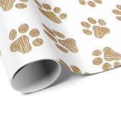 Doodle Paws, Hundepaws, orange Goldpaws Geschenkpapier (Rolleneckpunkt)