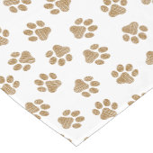 Doodle Paws, Hundepaws, orange Goldpaws Kurzer Tischläufer (Ecke)
