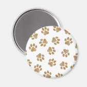 Doodle Paws, Hundepaws, orange Goldpaws Magnet (Vorderseite/Rückseite)