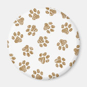 Doodle Paws, Hundepaws, orange Goldpaws Magnet (Vorne)