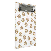 Doodle Paws, Hundepaws, orange Goldpaws Mini Klemmbrett (Schrägansicht)