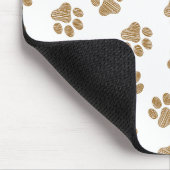 Doodle Paws, Hundepaws, orange Goldpaws Mousepad (Ecke)