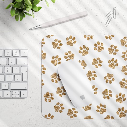 Doodle Paws, Hundepaws, orange Goldpaws Mousepad