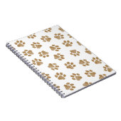 Doodle Paws, Hundepaws, orange Goldpaws Notizblock (Rechte Seite)