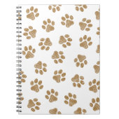 Doodle Paws, Hundepaws, orange Goldpaws Notizblock (Vorderseite)