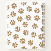 Doodle Paws, Hundepaws, orange Goldpaws Notizblock (Rückseite)