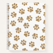 Doodle Paws, Hundepaws, orange Goldpaws Notizblock (Vorderseite)