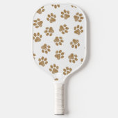 Doodle Paws, Hundepaws, orange Goldpaws Pickleball Schläger (Vorderseite)