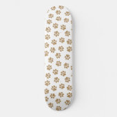 Doodle Paws, Hundepaws, orange Goldpaws Skateboard (Vorderseite)