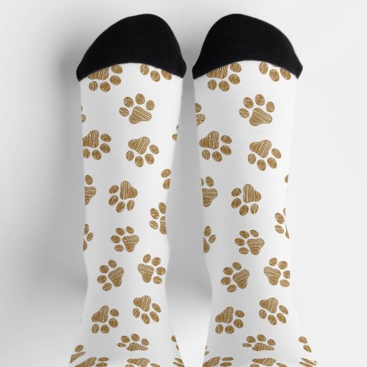 Doodle Paws, Hundepaws, orange Goldpaws Socken (Oben)