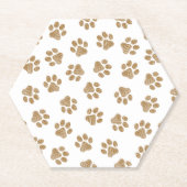 Doodle Paws, Hundepaws, orange Goldpaws Untersetzer (Vorderseite)