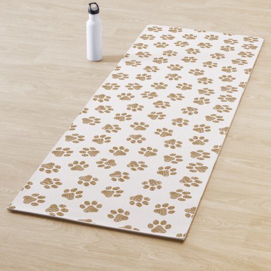 Doodle Paws, Hundepaws, orange Goldpaws Yogamatte (Beispiel)