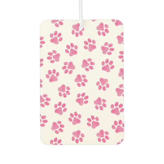 Doodle Paws, Hundepaws, rosa Paws Autolufterfrischer (Vorderseite)
