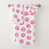 Doodle Paws, Hundepaws, rosa Paws Badhandtuch Set (Insitu)
