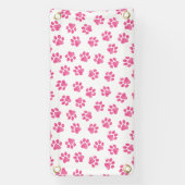 Doodle Paws, Hundepaws, rosa Paws Banner (Vertikal)