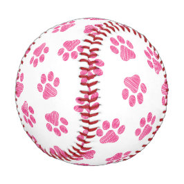 Doodle Paws, Hundepaws, rosa Paws Baseball