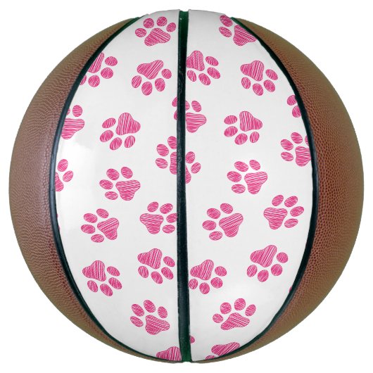 Doodle Paws, Hundepaws, rosa Paws Basketball (Vertikal)