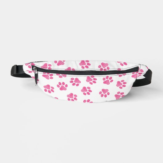 Doodle Paws, Hundepaws, rosa Paws Bauchtasche (Vorderseite)