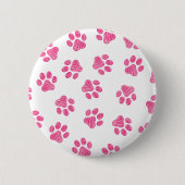 Doodle Paws, Hundepaws, rosa Paws Button (Vorderseite)