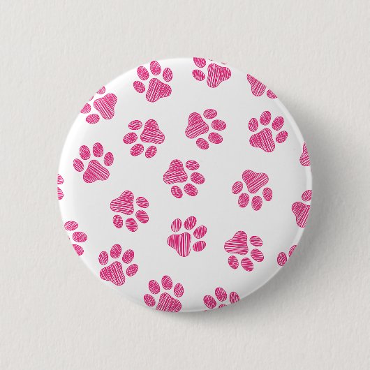 Doodle Paws, Hundepaws, rosa Paws Button (Vorderseite)