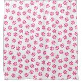 Doodle Paws, Hundepaws, rosa Paws Duschvorhang (Vorderseite)