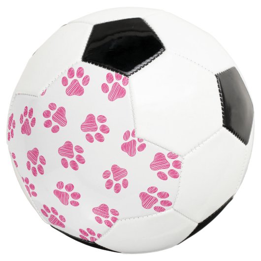 Doodle Paws, Hundepaws, rosa Paws Fußball (Dreiviertel)