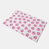 Doodle Paws, Hundepaws, rosa Paws Fußmatte (Schrägansicht)