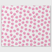 Doodle Paws, Hundepaws, rosa Paws Geschenkpapier (Flach)