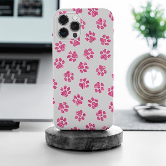 Doodle Paws, Hundepaws, rosa Paws iPhone Hülle