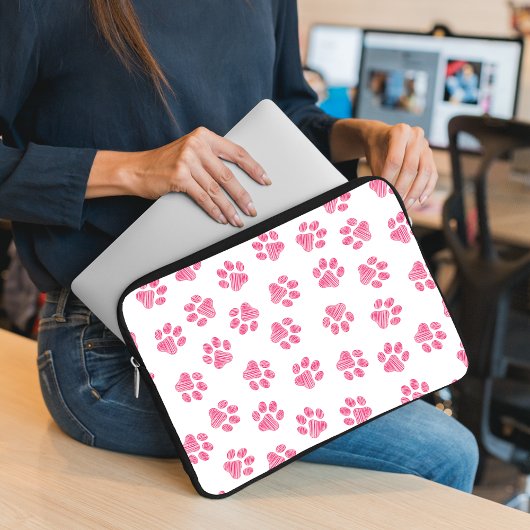Doodle Paws, Hundepaws, rosa Paws Laptopschutzhülle