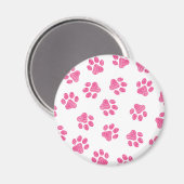 Doodle Paws, Hundepaws, rosa Paws Magnet (Vorderseite/Rückseite)