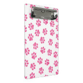 Doodle Paws, Hundepaws, rosa Paws Mini Klemmbrett (Schrägansicht)