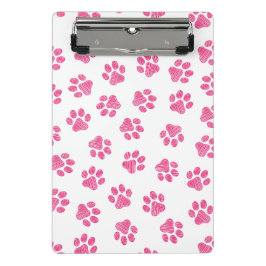 Doodle Paws, Hundepaws, rosa Paws Mini Klemmbrett