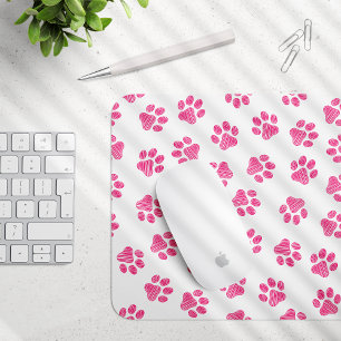 Doodle Paws, Hundepaws, rosa Paws Mousepad