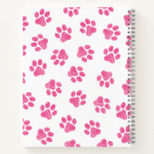 Doodle Paws, Hundepaws, rosa Paws Notizblock (Rückseite)