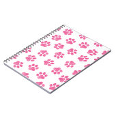 Doodle Paws, Hundepaws, rosa Paws Notizblock (Linke Seite)