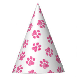 Doodle Paws, Hundepaws, rosa Paws Partyhütchen