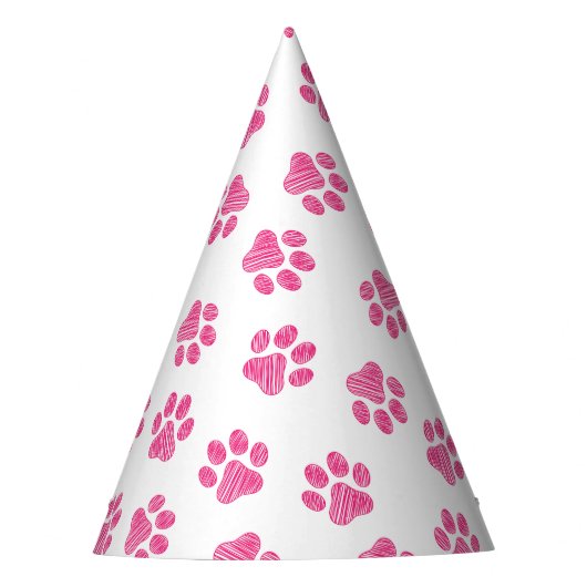 Doodle Paws, Hundepaws, rosa Paws Partyhütchen (Vorderseite)