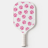 Doodle Paws, Hundepaws, rosa Paws Pickleball Schläger (Rückseite)