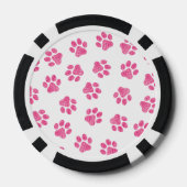 Doodle Paws, Hundepaws, rosa Paws Pokerchips (Rückseite)