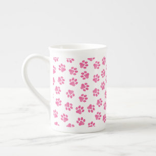 Doodle Paws, Hundepaws, rosa Paws Porzellantasse