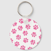 Doodle Paws, Hundepaws, rosa Paws Schlüsselanhänger (Vorderseite)