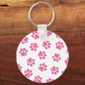 Doodle Paws, Hundepaws, rosa Paws Schlüsselanhänger (Vorderseite)