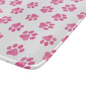 Doodle Paws, Hundepaws, rosa Paws Schneidebrett (Ecke)