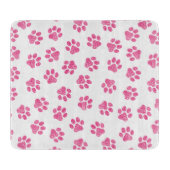 Doodle Paws, Hundepaws, rosa Paws Schneidebrett (Vorderseite)