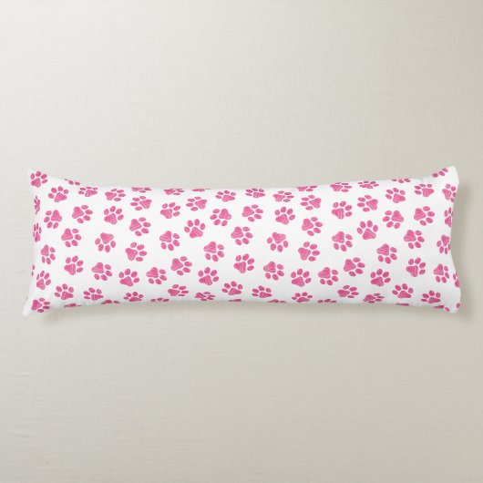 Doodle Paws, Hundepaws, rosa Paws Seitenschläferkissen (Vorderseite)