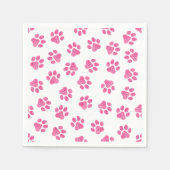 Doodle Paws, Hundepaws, rosa Paws Serviette (Vorderseite)